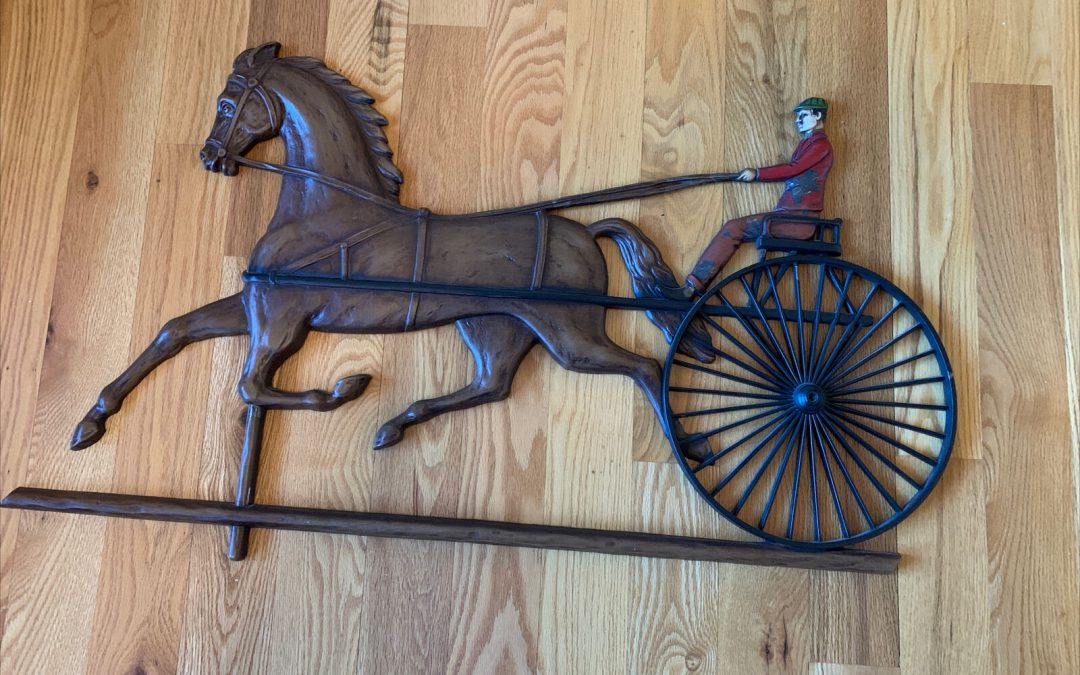 VINTAGE ETHAN ALLEN HORSE & BUGGY WALL HANGING by Baumritter Corp. 1966