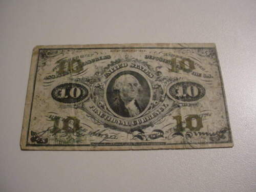 1863 U.S. Ten Cents  Fractional Currency Note