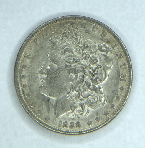 1889 P Morgan Silver Dollar $1 XF Extremely Fine US Mint Coin Slightly Toned